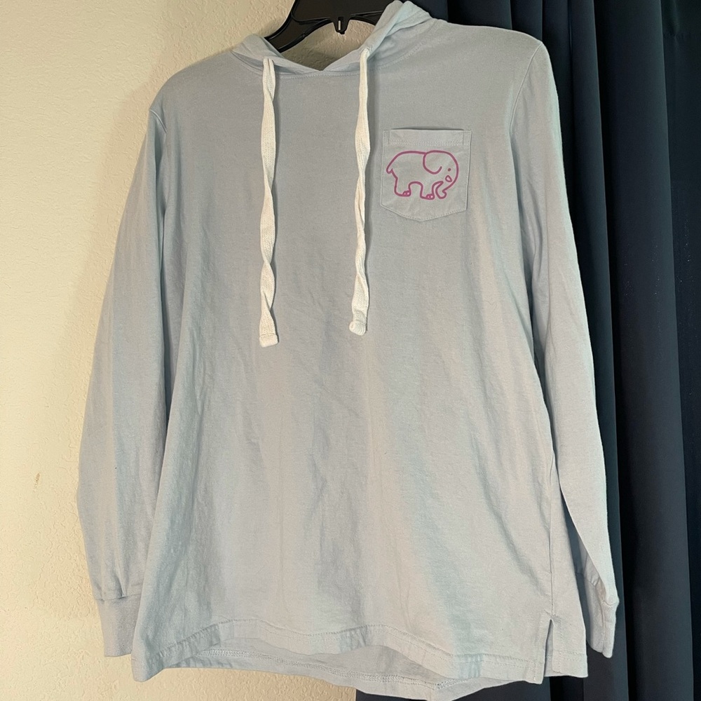 Ivory Ella long sleeve shirt with hood